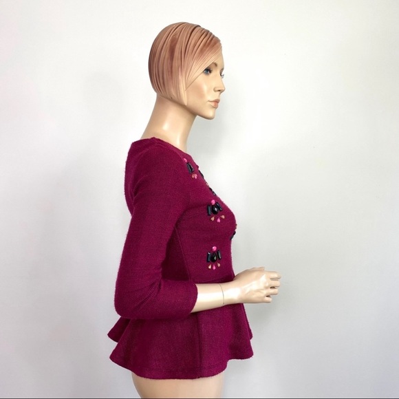 Dolce Vita Anthropologie Gem Drop Peplum top - Picture 13 of 16